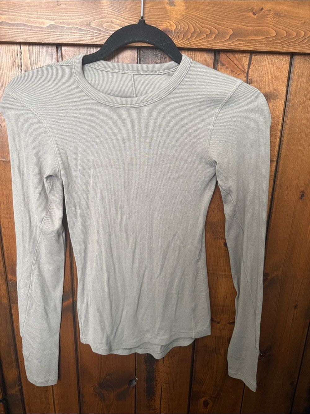 Lululemon Hold Tight Long Sleeve, Heather Ash Grey/Brown